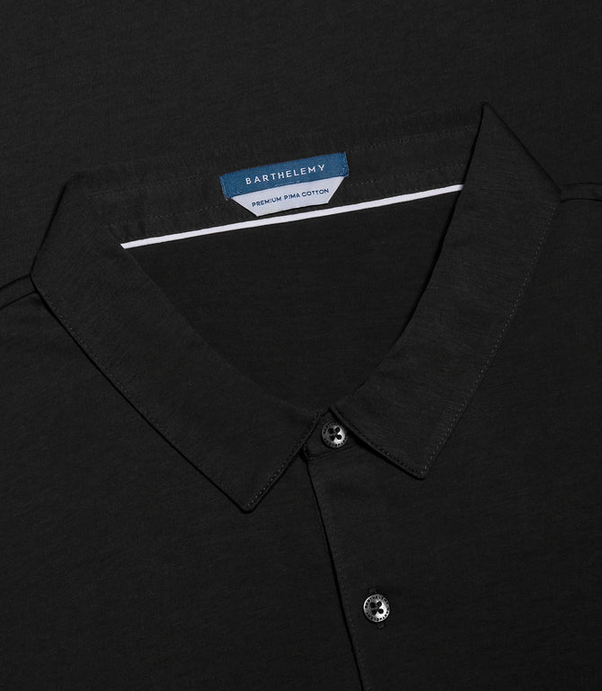 Polo Pima Cotton Black