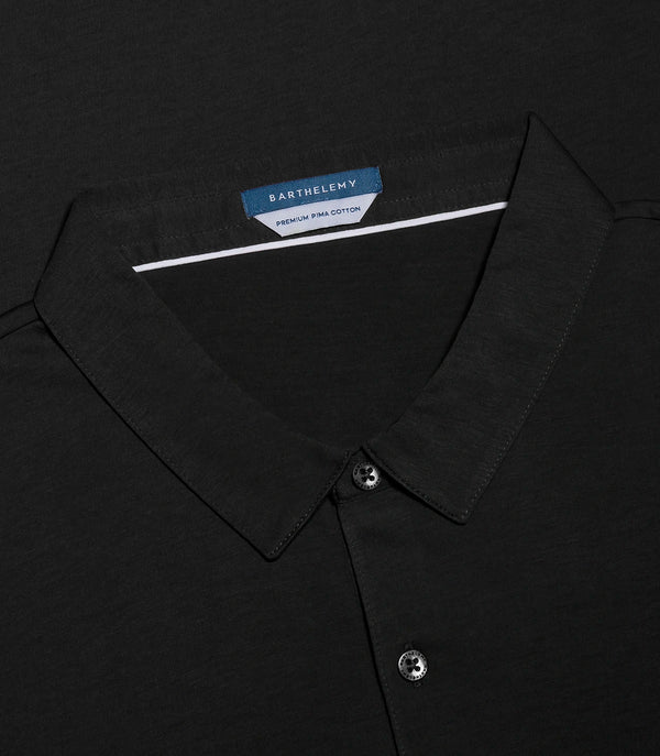 Polo Pima Cotton Black