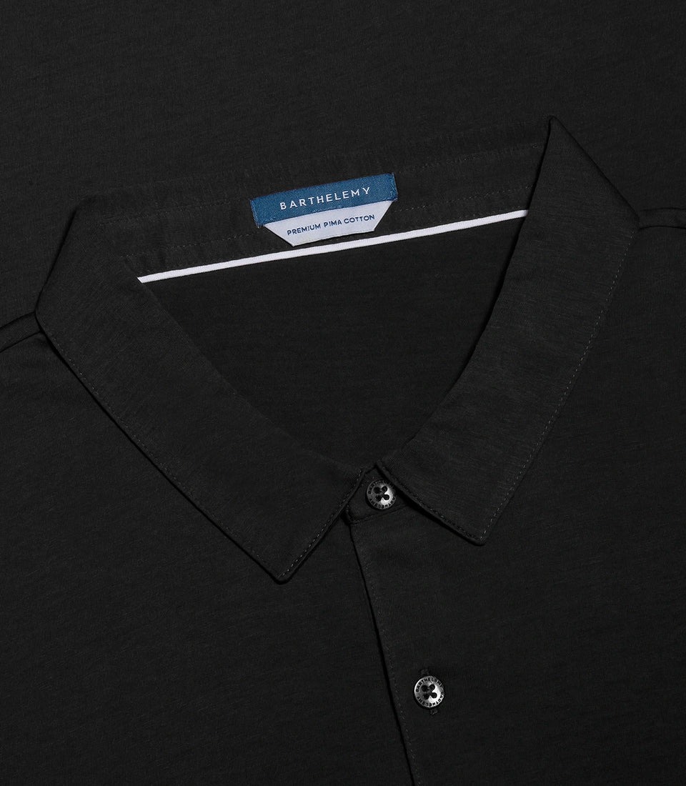 Polo Pima Cotton Black