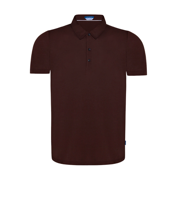 Polo Pima Cotton Chocolate Brown