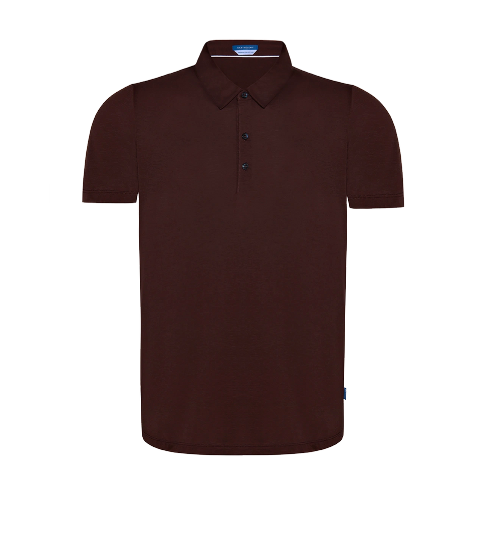 Polo Pima Cotton Chocolate Brown