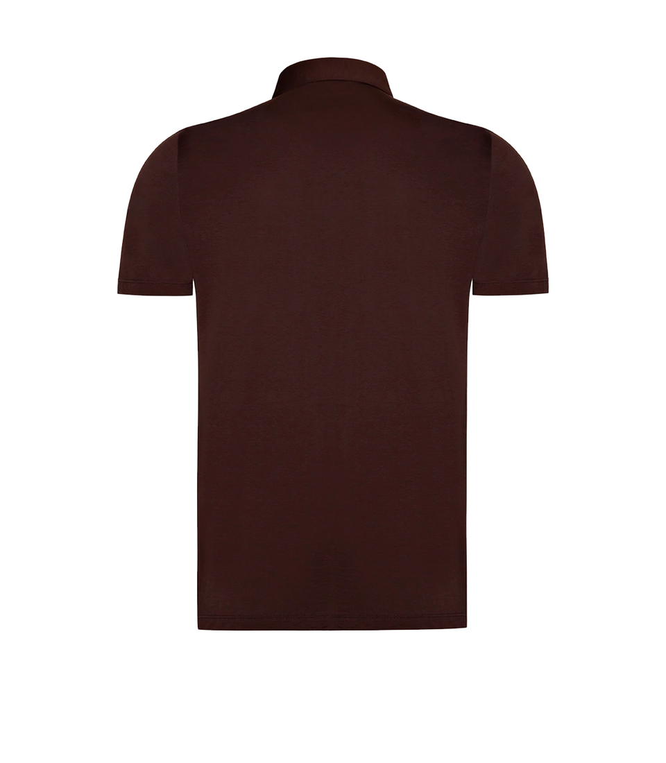 Polo Pima Cotton Chocolate Brown