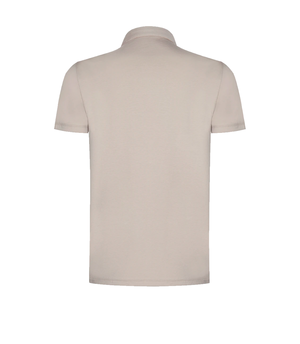 Polo Pima Cotton Oatmeal Beige