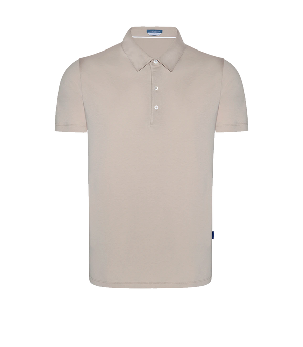 Polo Pima Cotton Oatmeal Beige