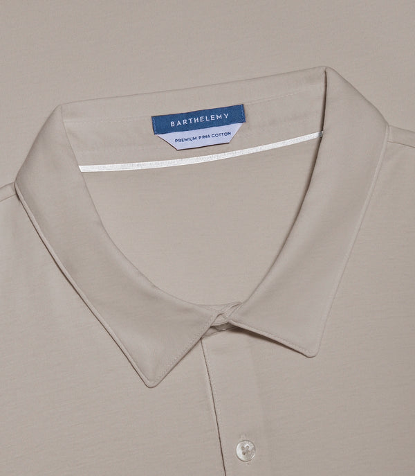 Polo Pima Cotton Oatmeal Beige