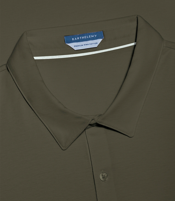 Polo Pima Cotton Olive Green