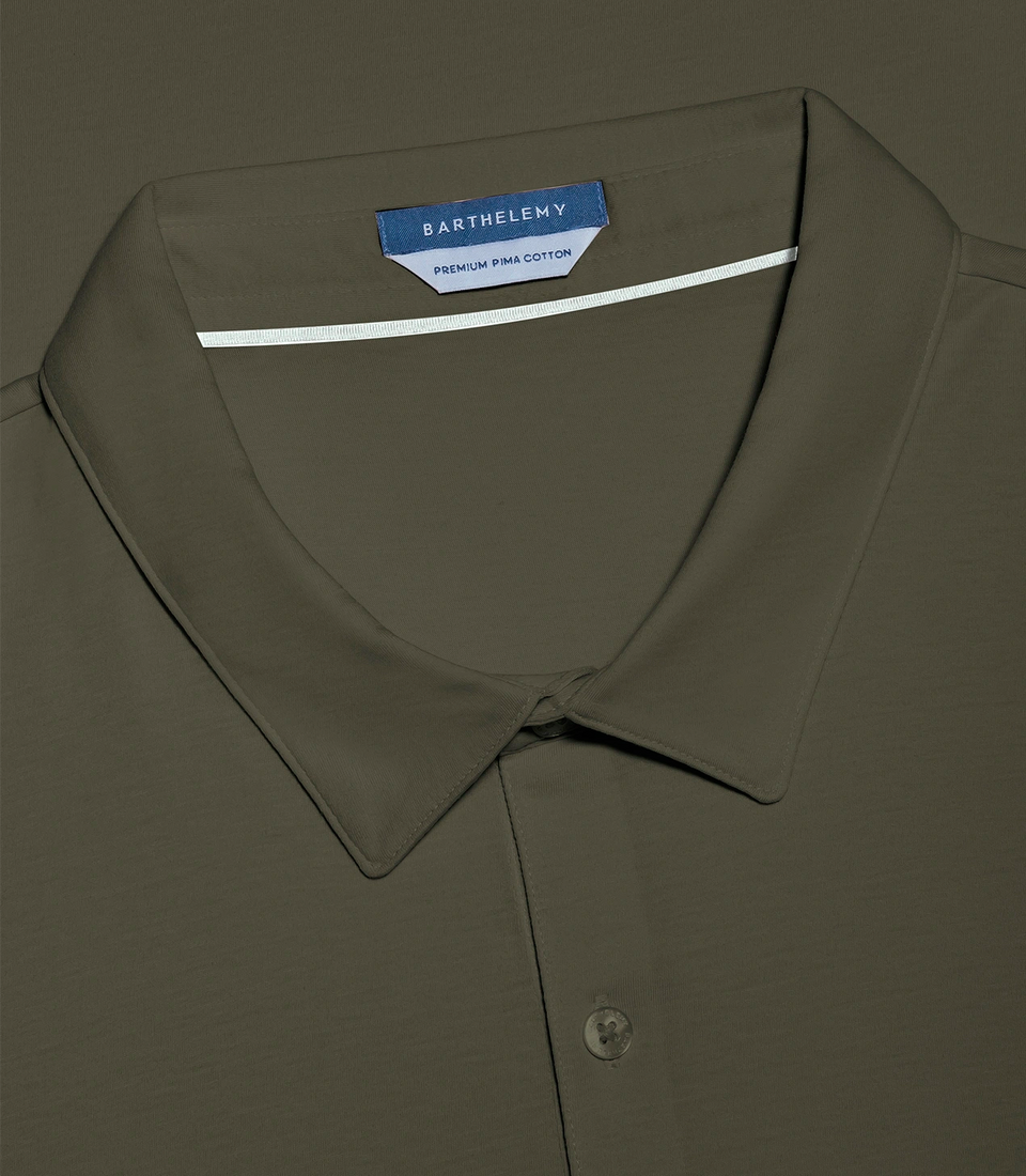 Polo Pima Cotton Olive Green