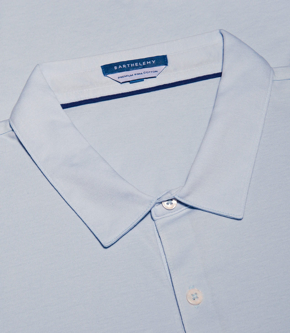 Polo Pima Cotton Sky Blue