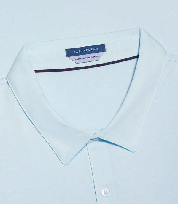 Polo Pima Cotton Sky Blue