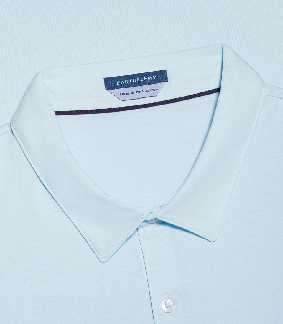 Polo Pima Cotton Sky Blue