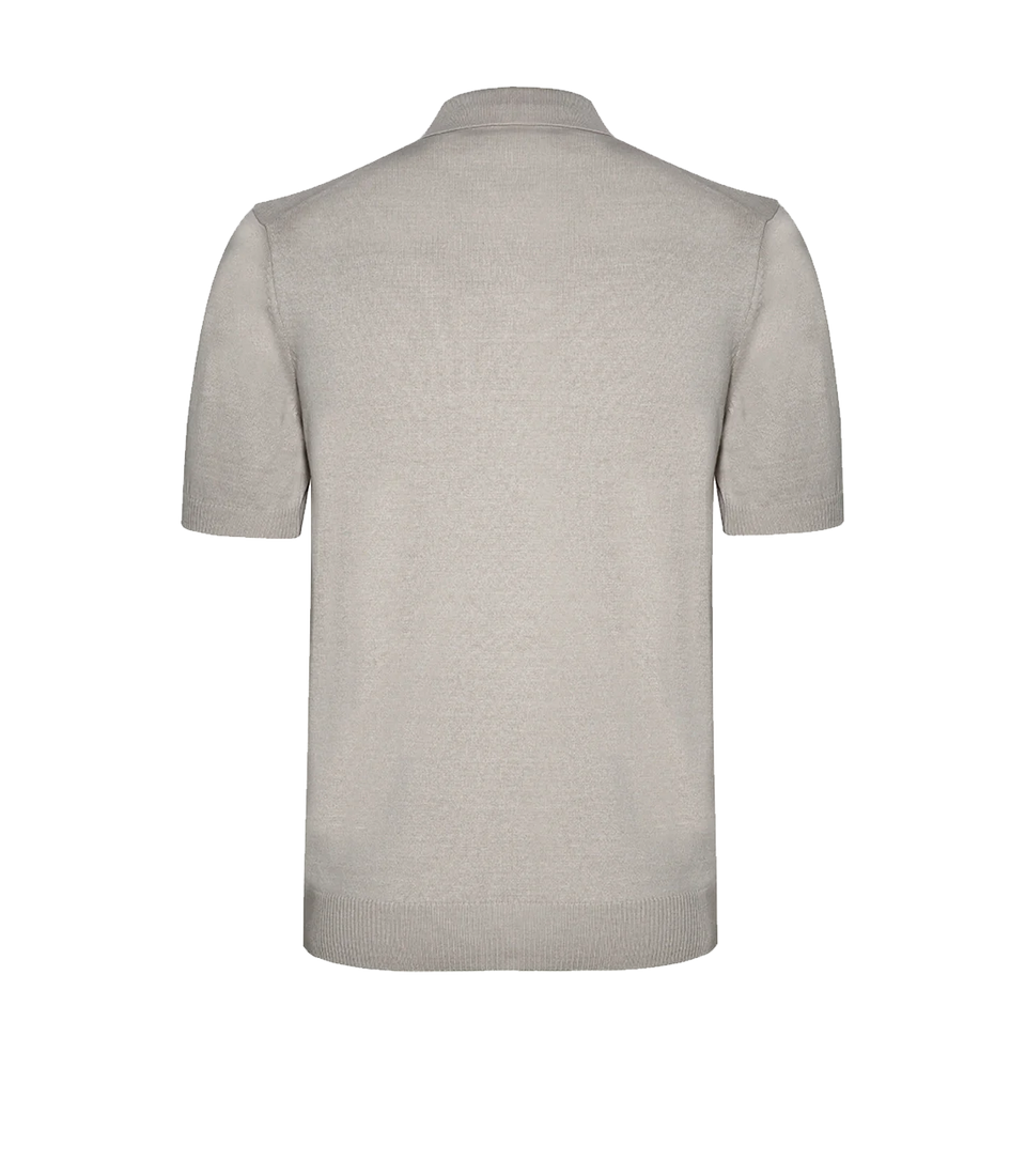 Rivage Knit Polo Ivory - Barthelemy