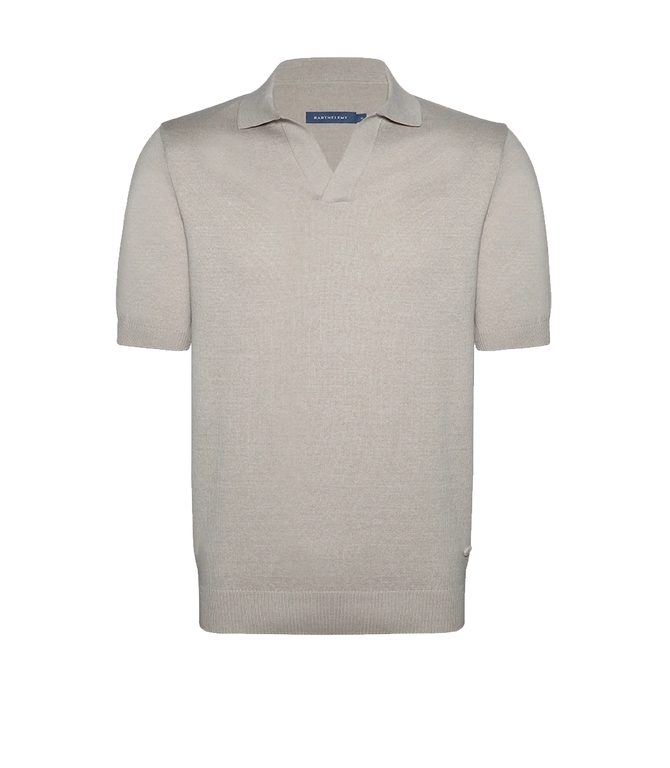 Rivage Knit Polo Ivory - Barthelemy