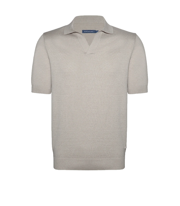 Rivage Knit Polo Ivory - Barthelemy