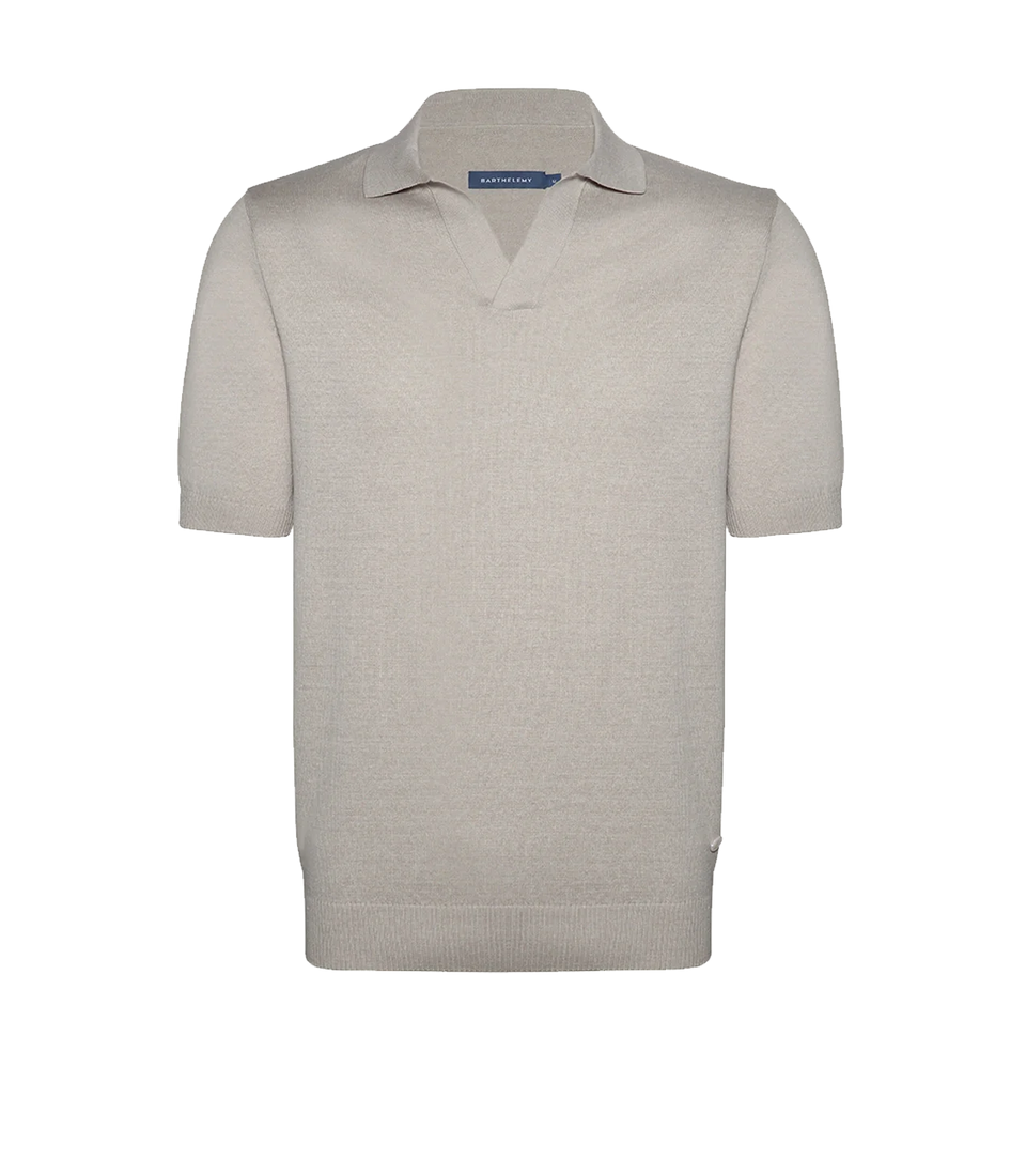 Rivage Knit Polo Ivory - Barthelemy