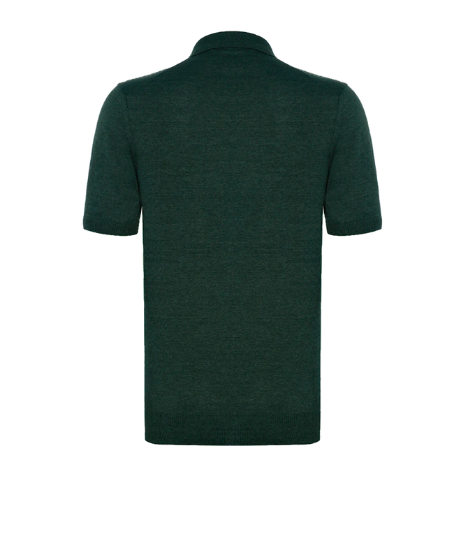 Rivage Knit Polo Medium Green - Barthelemy