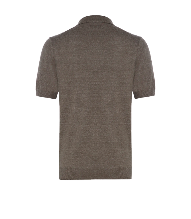 Rivage Knit Polo Mocha - Barthelemy