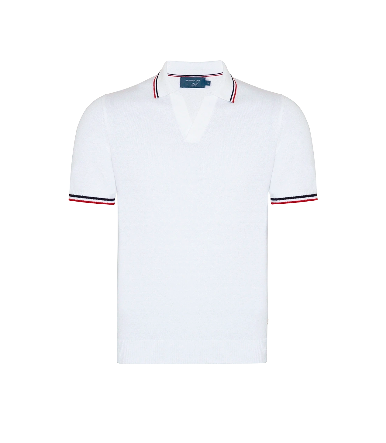 Rivage Knit Polo GB Macadamia Navy Red