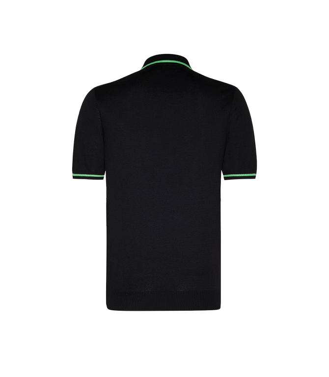 Rivage Knit Polo GB Black Green