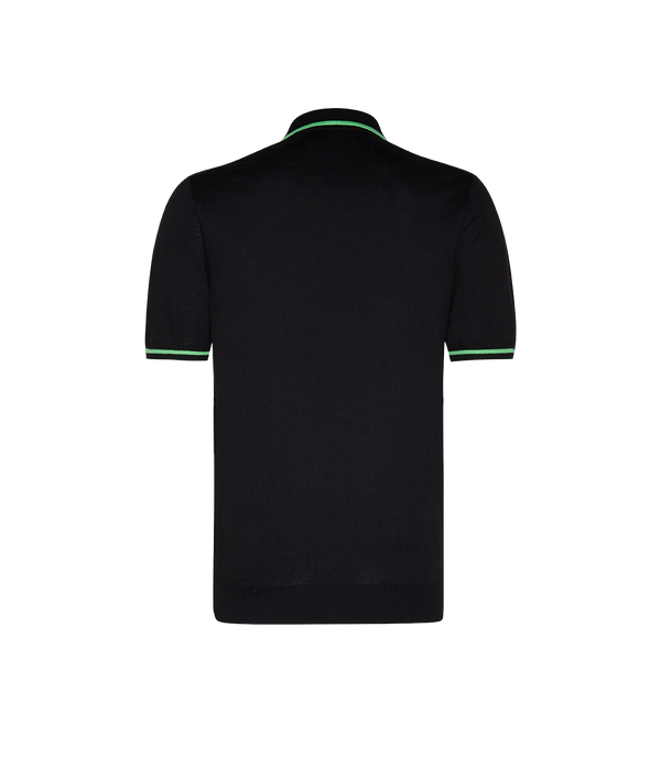 Rivage Knit Polo GB Black Green