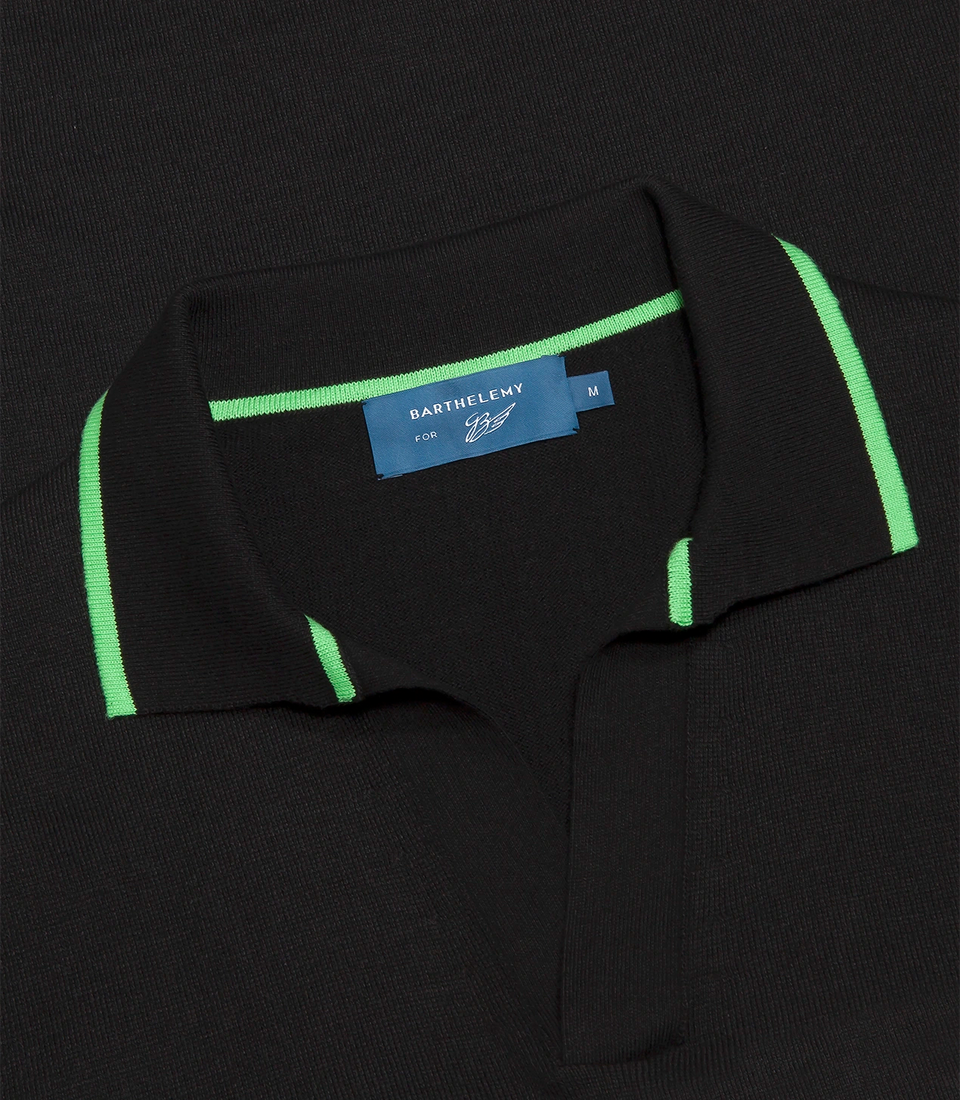 Rivage Knit Polo GB Black Green