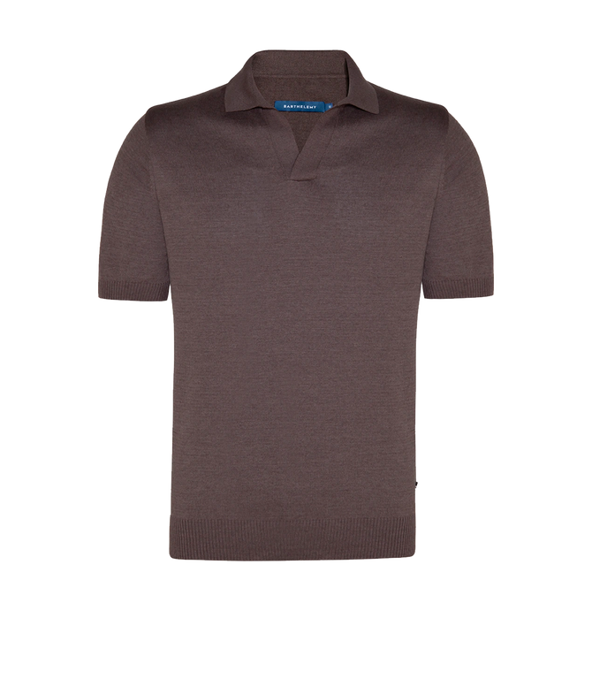 Rivage Knit Polo Brown
