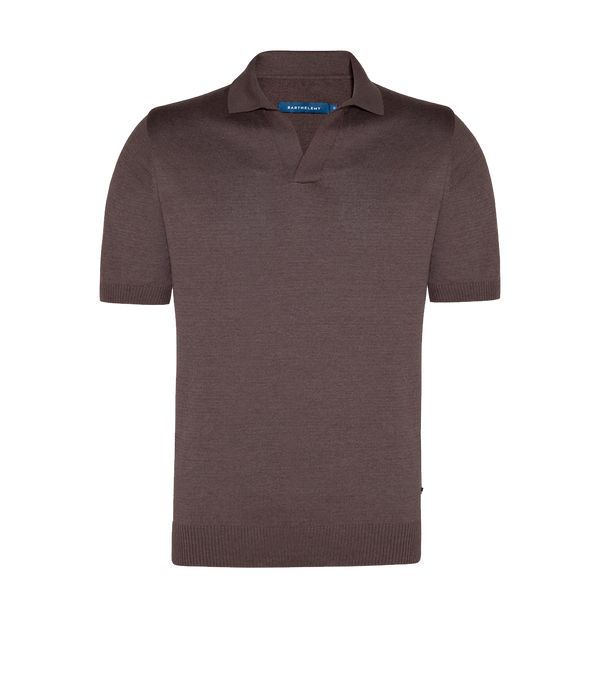 Rivage Knit Polo Brown