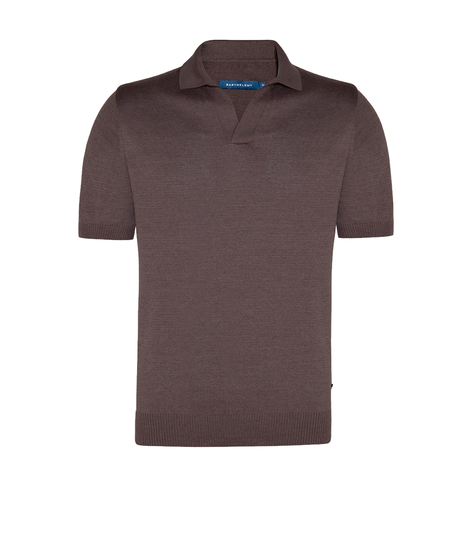 Rivage Knit Polo Brown