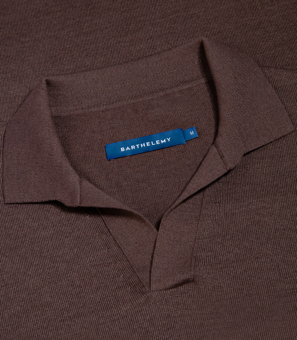 Rivage Knit Polo Brown
