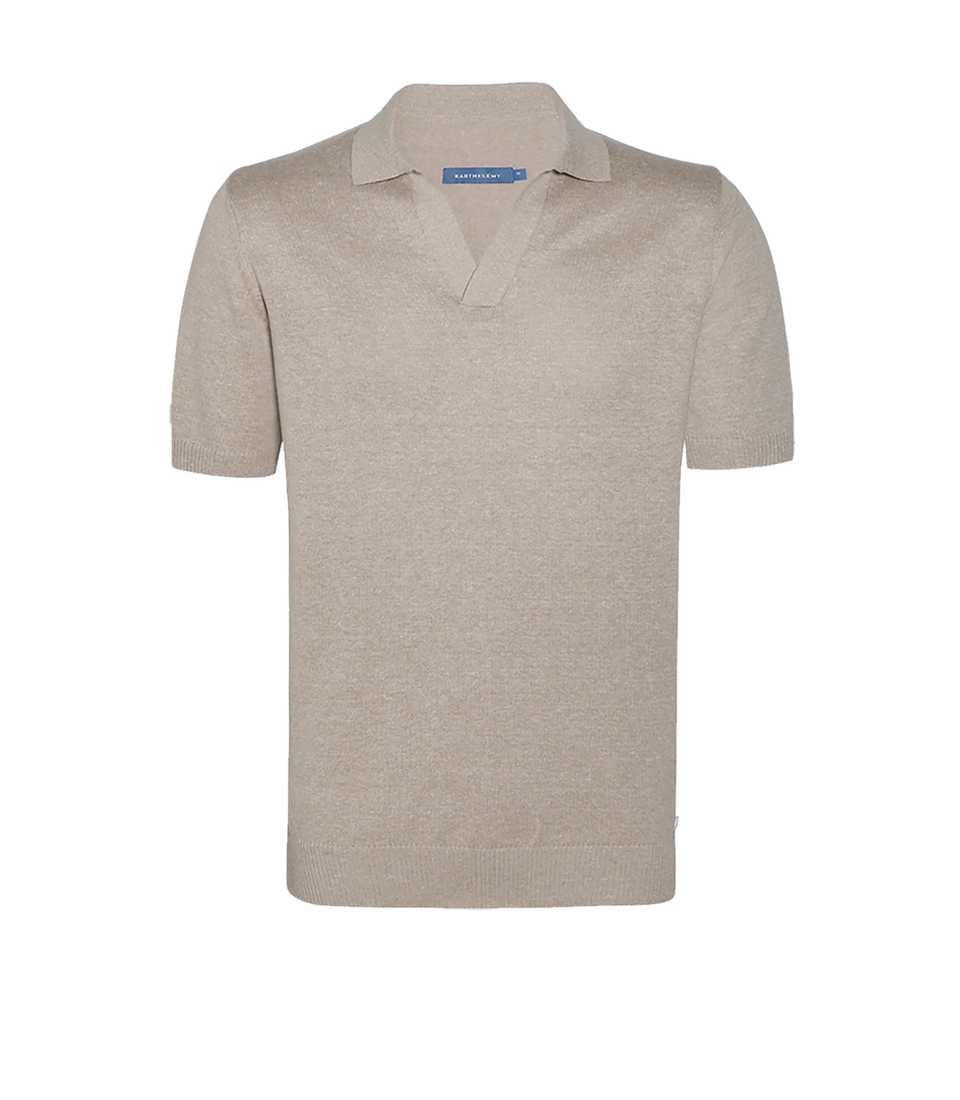 Rivage Knit Polo Camel - Barthelemy