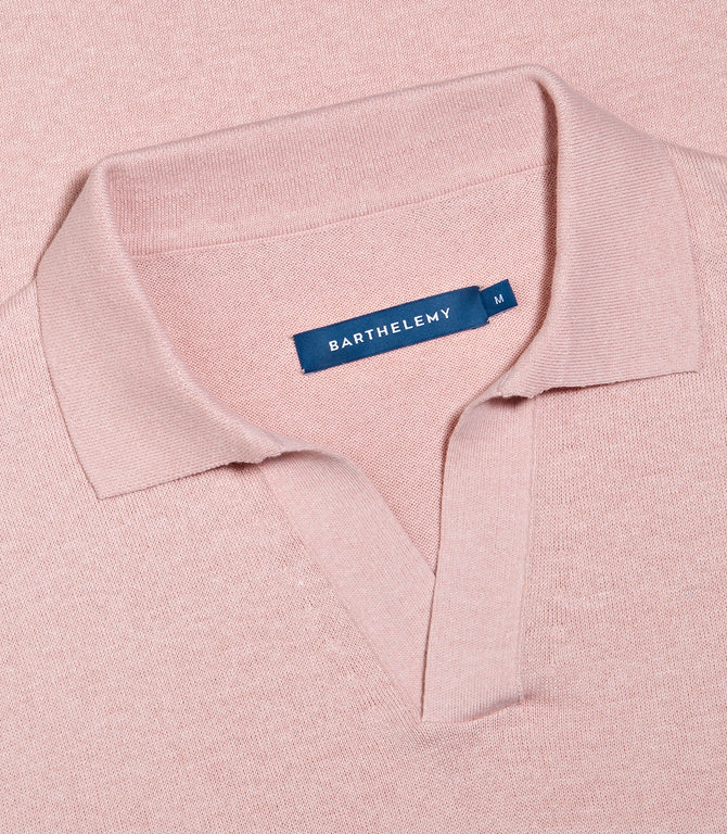 Rivage Knit Polo Lotus Pink