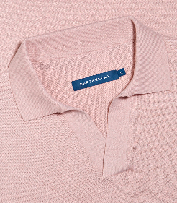 Rivage Knit Polo Lotus Pink