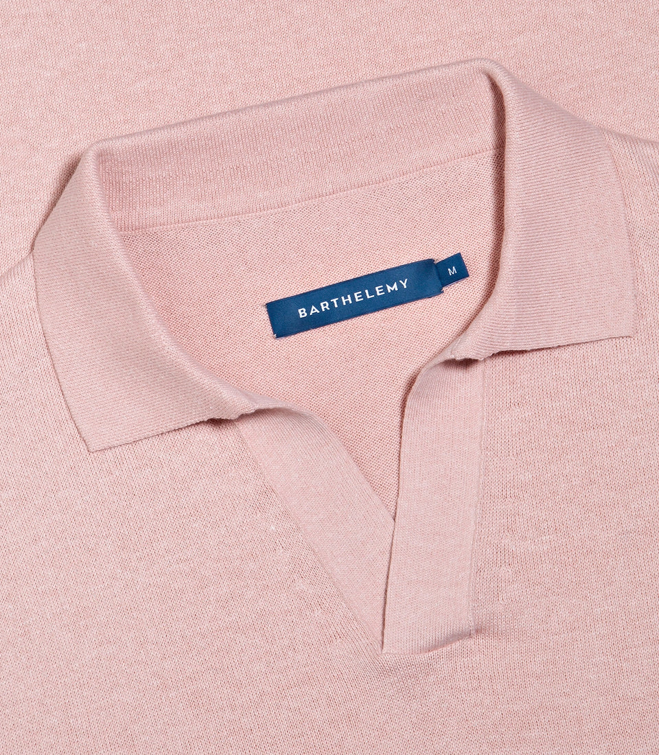 Rivage Knit Polo Lotus Pink