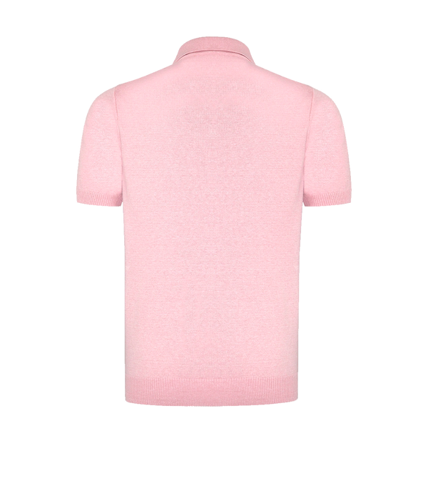 Rivage Knit Polo Lotus Pink