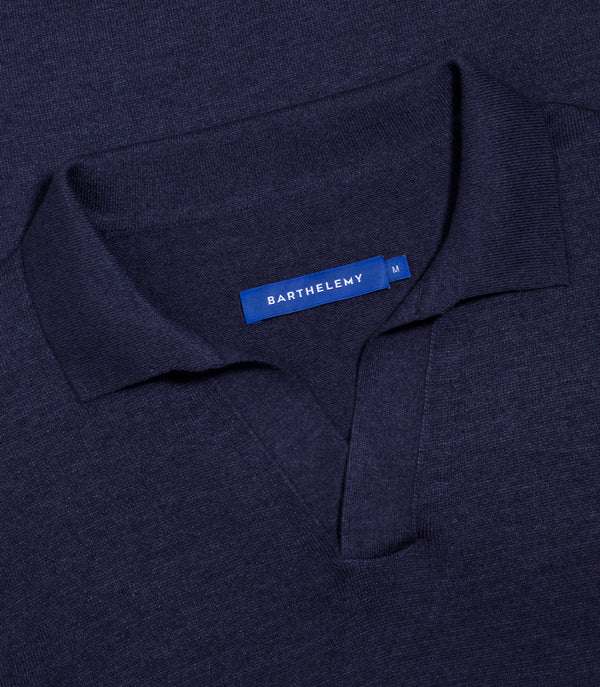 Rivage Knit Polo Naval Blue