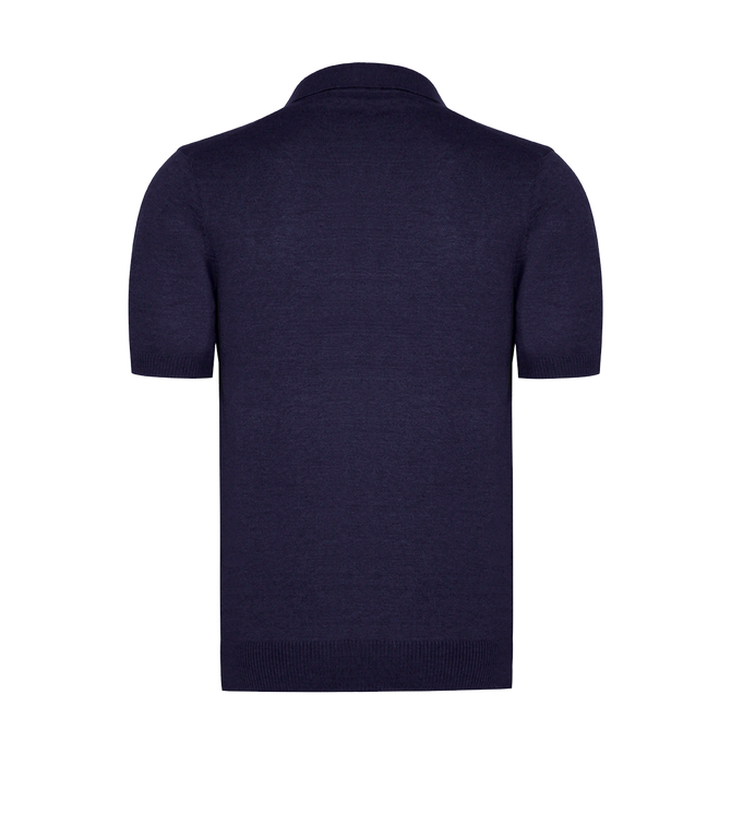 Rivage Knit Polo Naval Blue