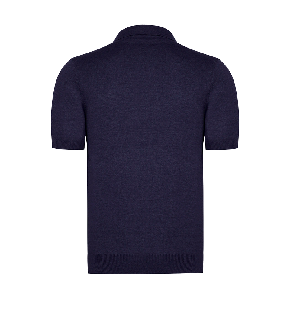 Rivage Knit Polo Naval Blue