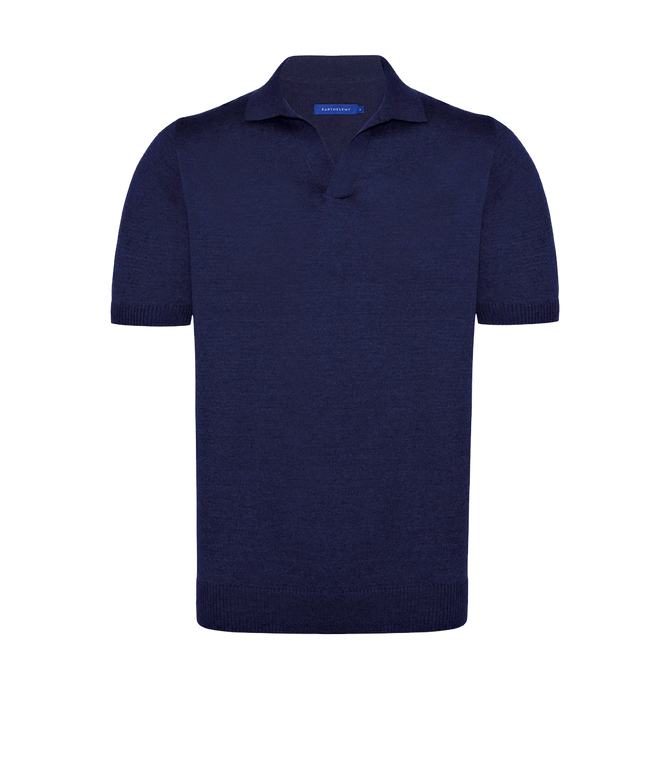 Rivage Knit Polo Naval Blue