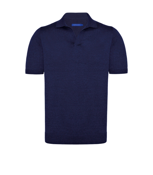 Rivage Knit Polo Naval Blue