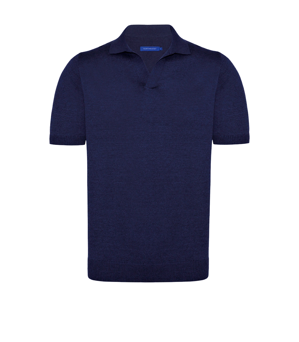 Rivage Knit Polo Naval Blue