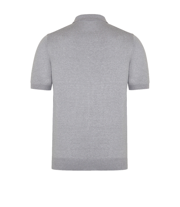 Rivage Knit Polo Silver