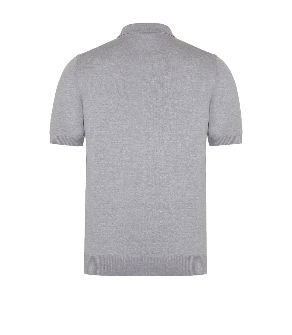 Rivage Knit Polo Silver