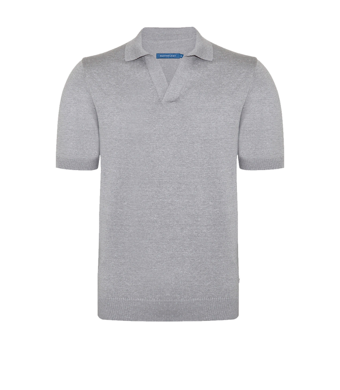 Rivage Knit Polo Silver