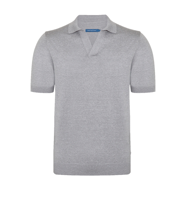 Rivage Knit Polo Silver