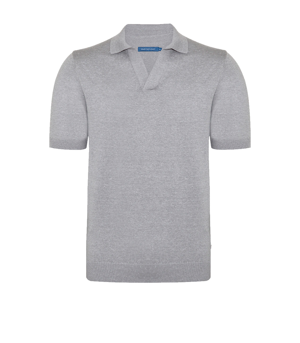 Rivage Knit Polo Silver