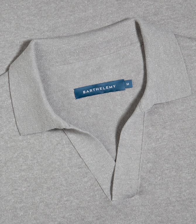 Rivage Knit Polo Silver