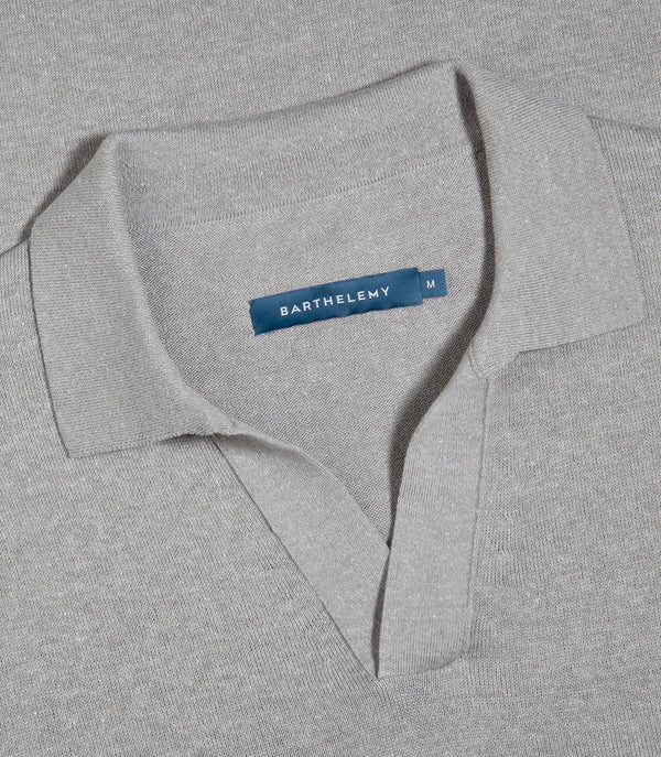 Rivage Knit Polo Silver