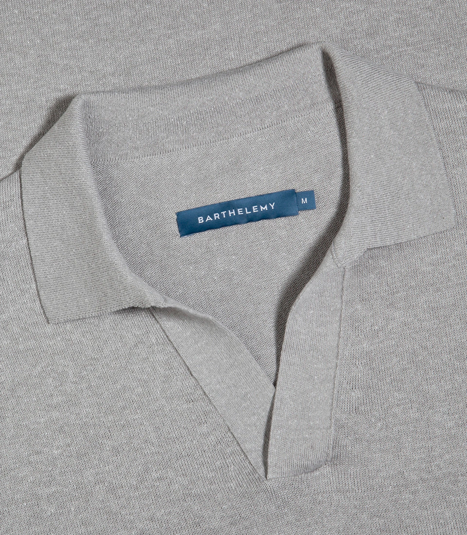 Rivage Knit Polo Silver