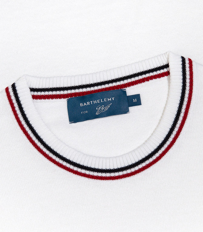 Rivage T-Shirt GB Macadamia Navy Red