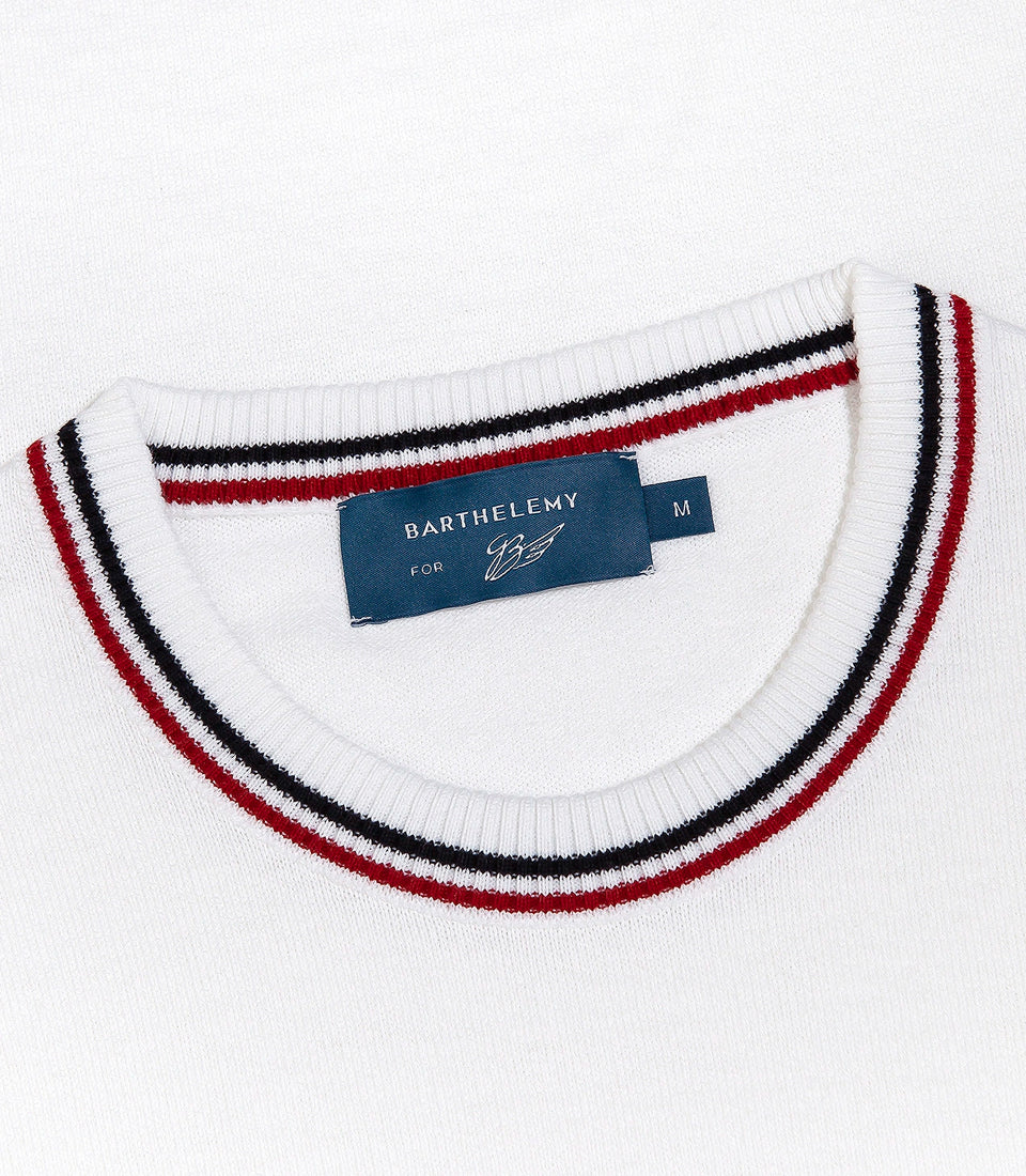 Rivage T-Shirt GB Macadamia Navy Red