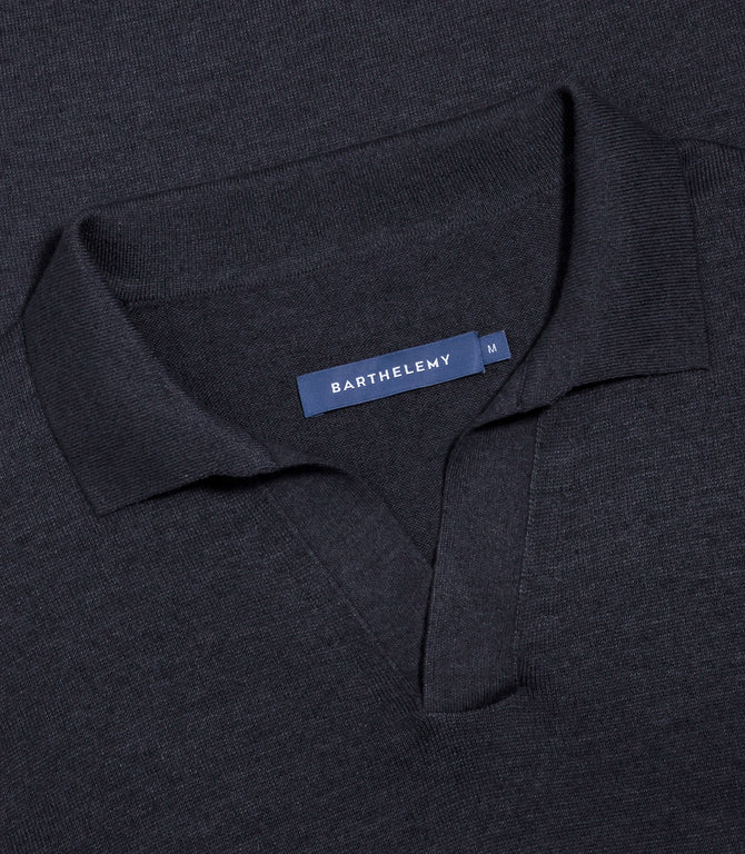 Rivage Knit Polo Titanium Grey